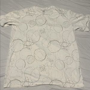 Uniqlo brand graphic white/silver T-shirt, futura laboratories.